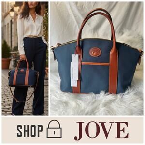 NEW $338 Dooney & Bourke Madeline Nylon Satchel Shoulder Strap NAVY